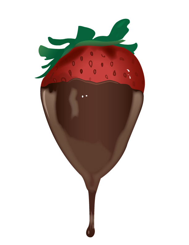 free vector Delicious Chocolate Dipped Strawberry
